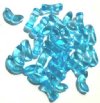 30 14mm Transparent Aqua Angel Wings Beads